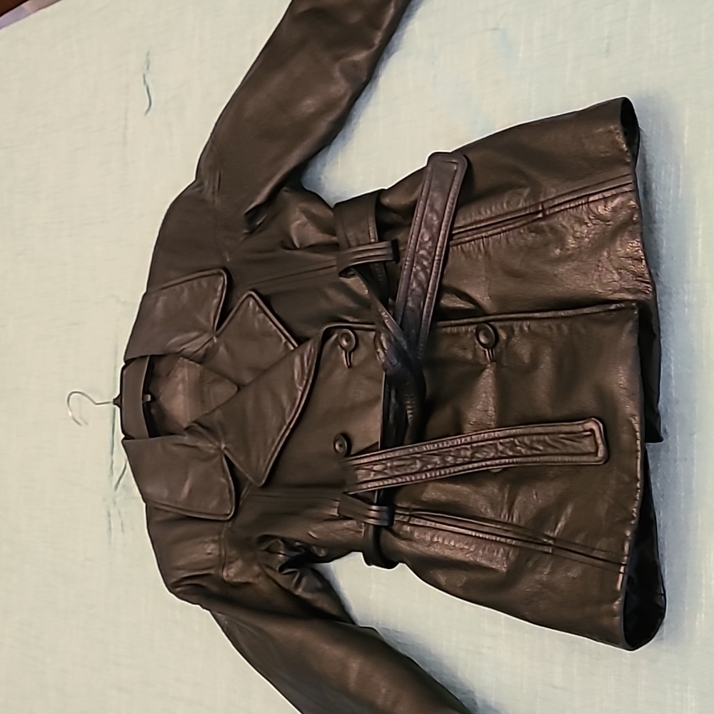 Preston and York black leather jacket